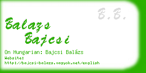 balazs bajcsi business card